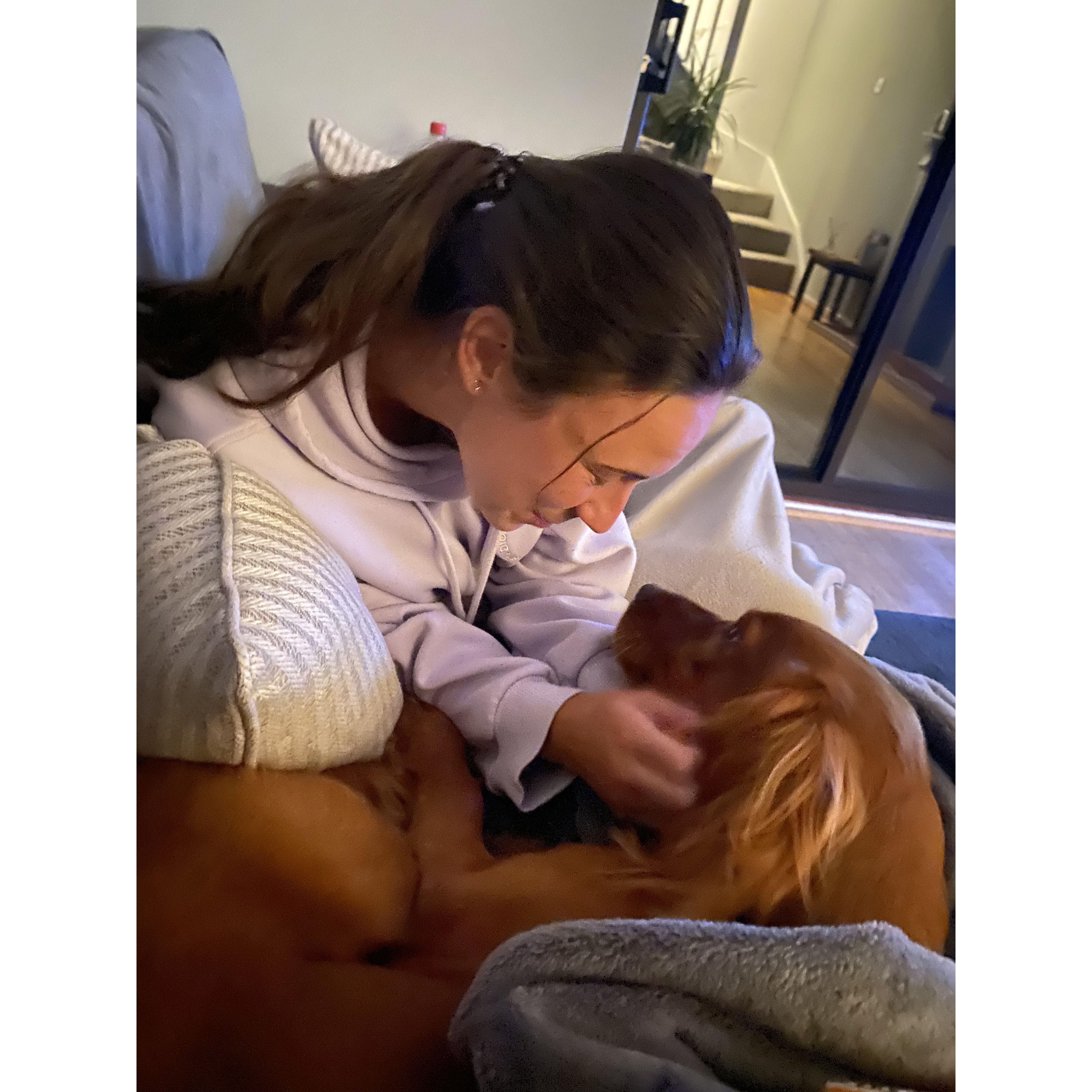 Cuddles and takeaway