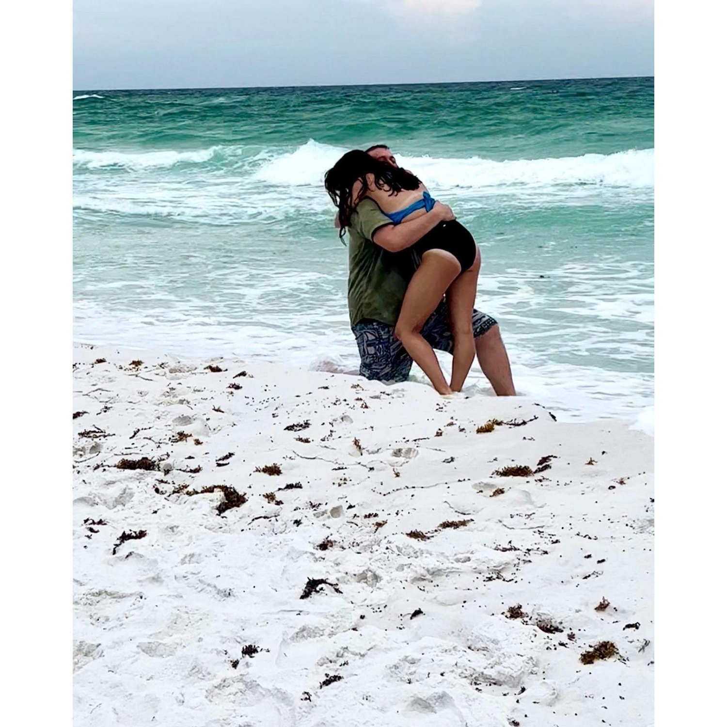 Me tackling him after I said YES!