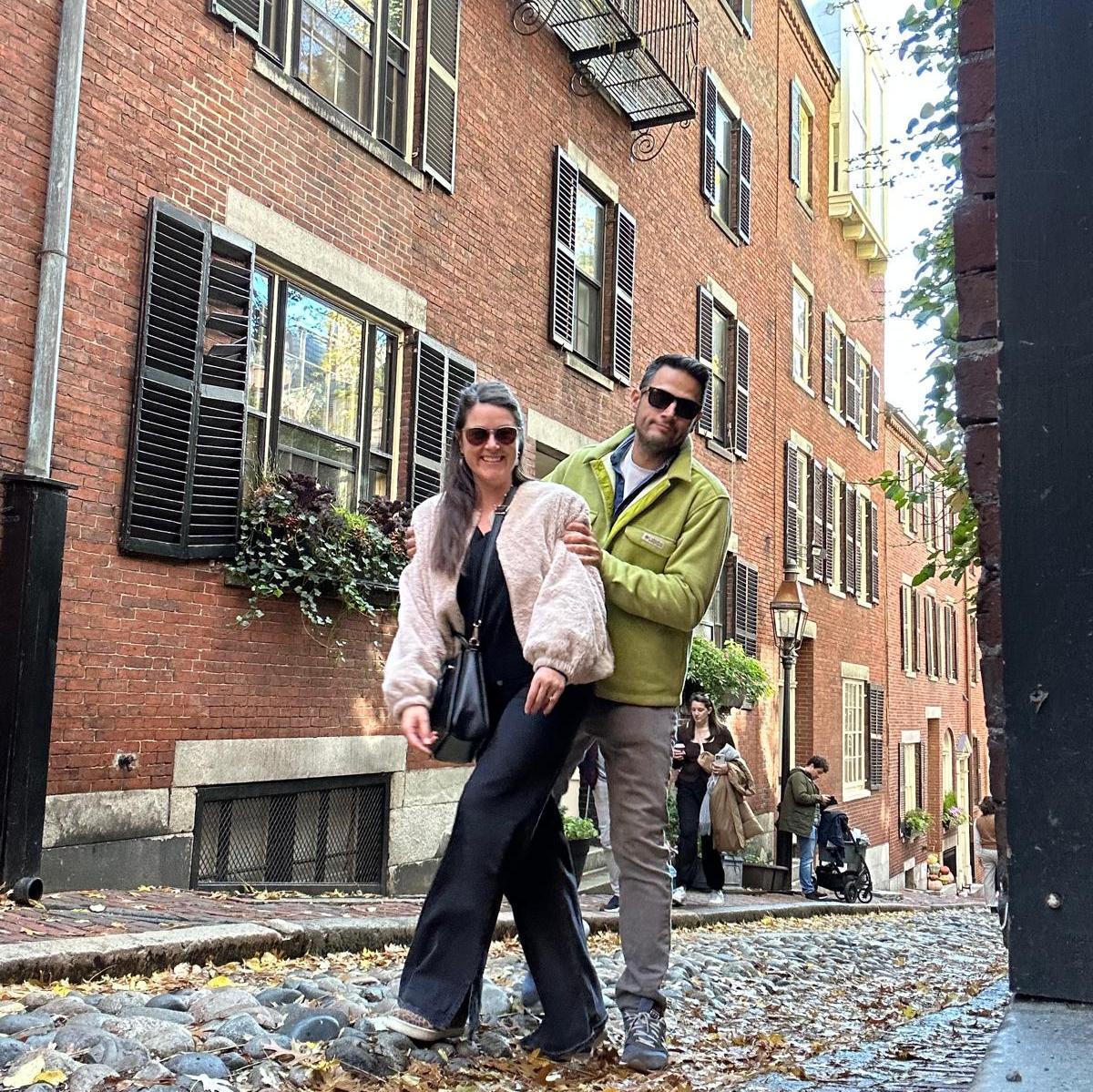 Having fun on the 'oldest street in America' in Boston, MA