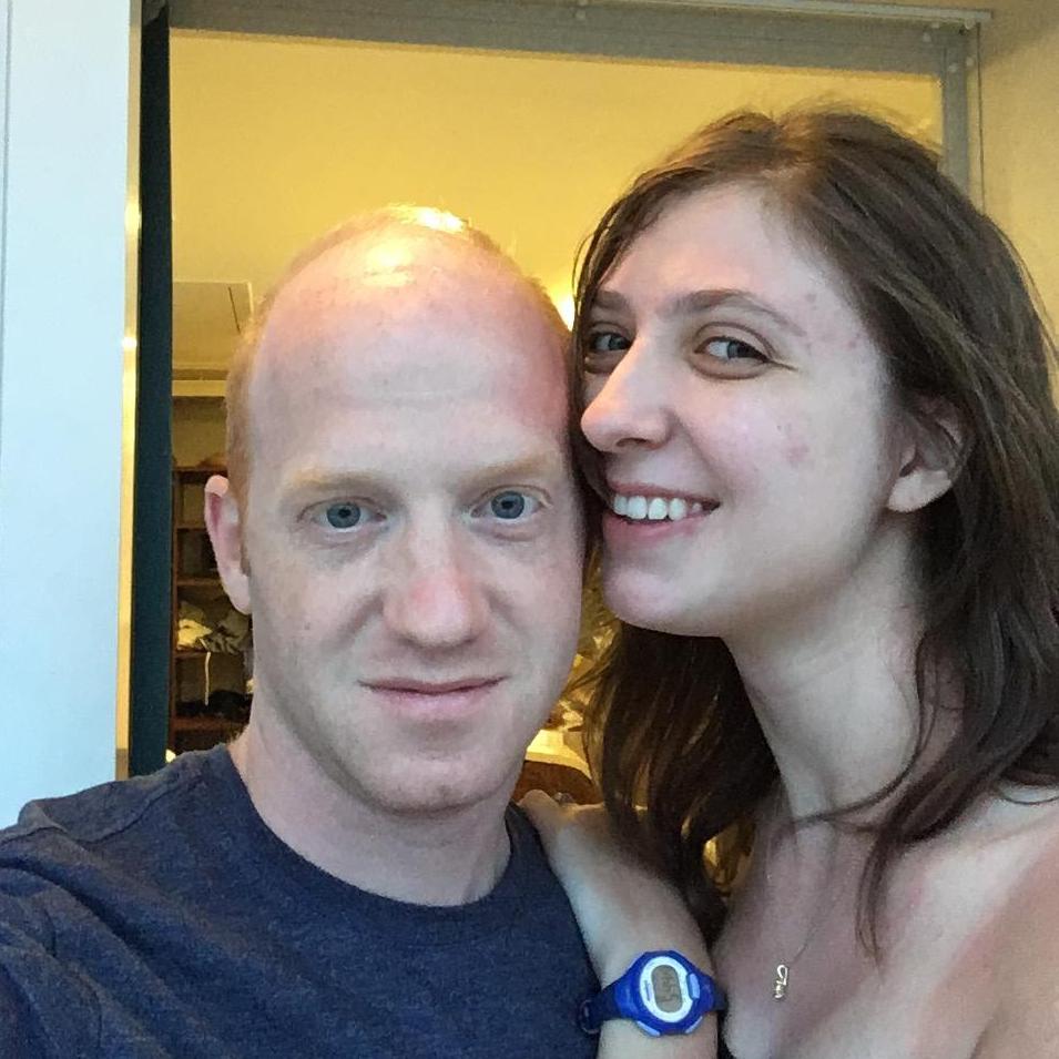 Selfie on the balcony attached to our room on the ship!