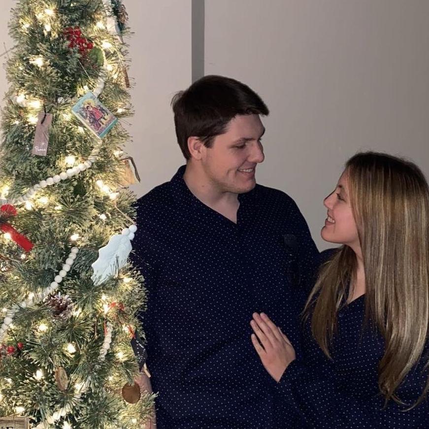 Our first Christmas together in 2020