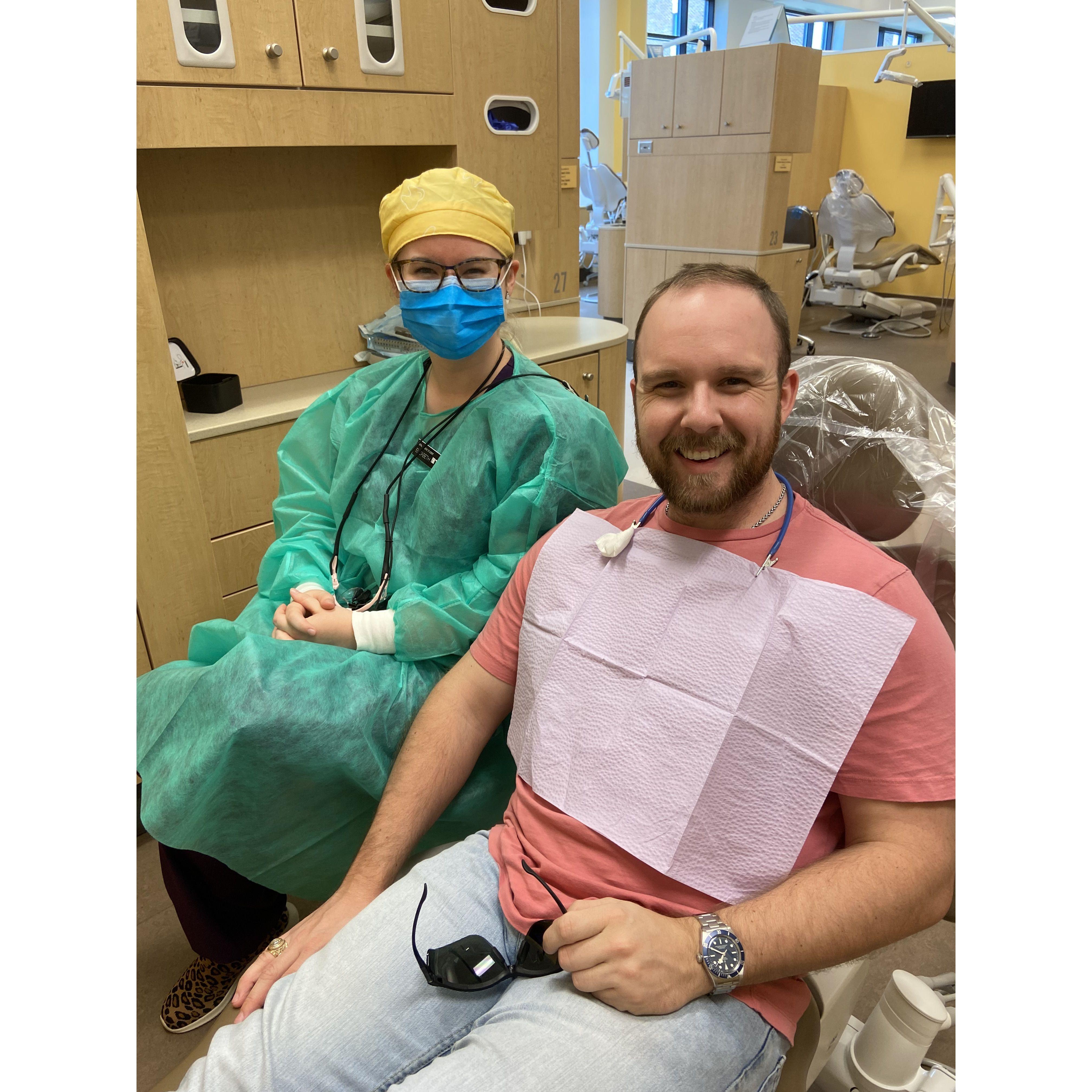 He came to be my patient several times in dental hygiene school!