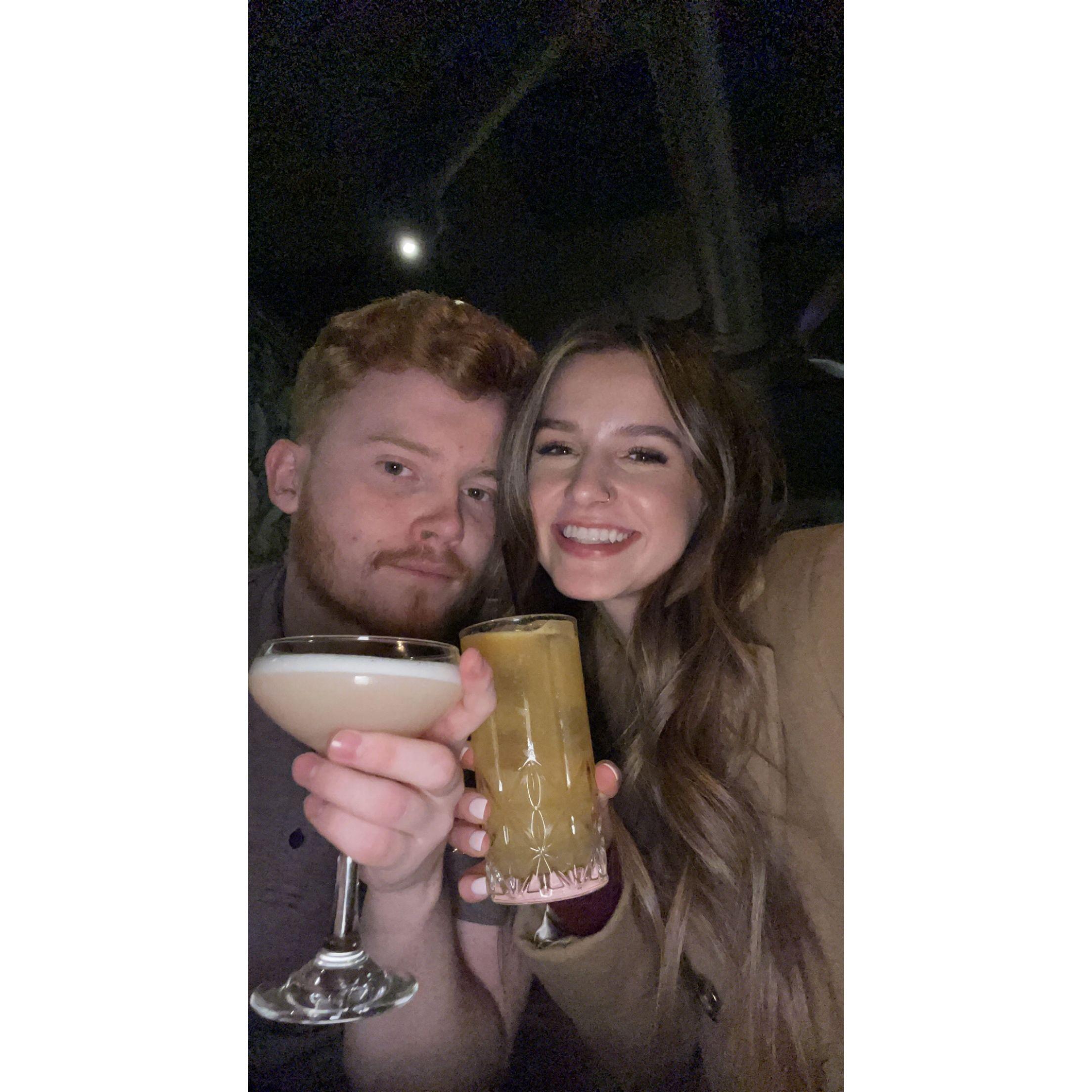 Our first time ordering drinks on Richie's 21st birthday!