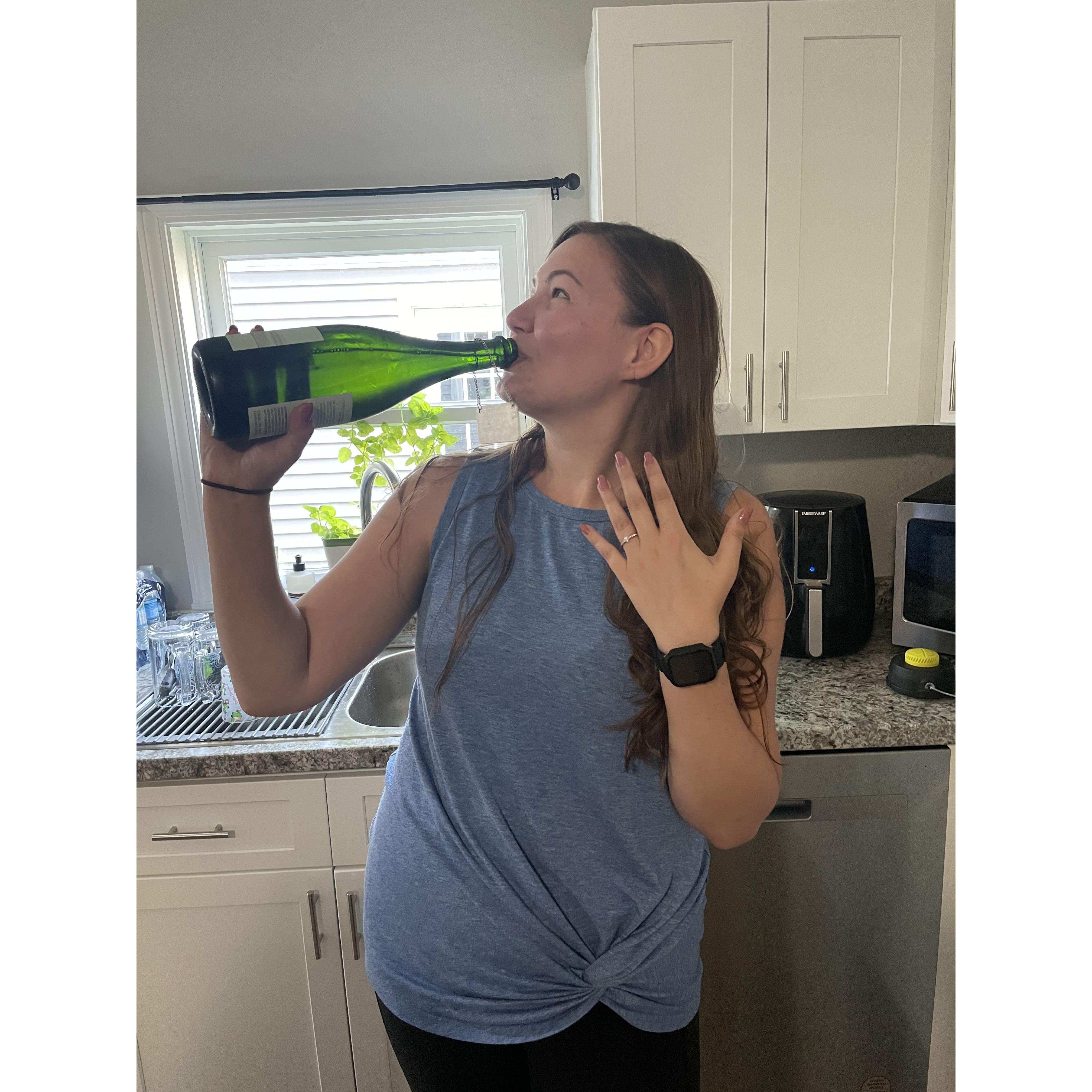 Right after Megan said YES!