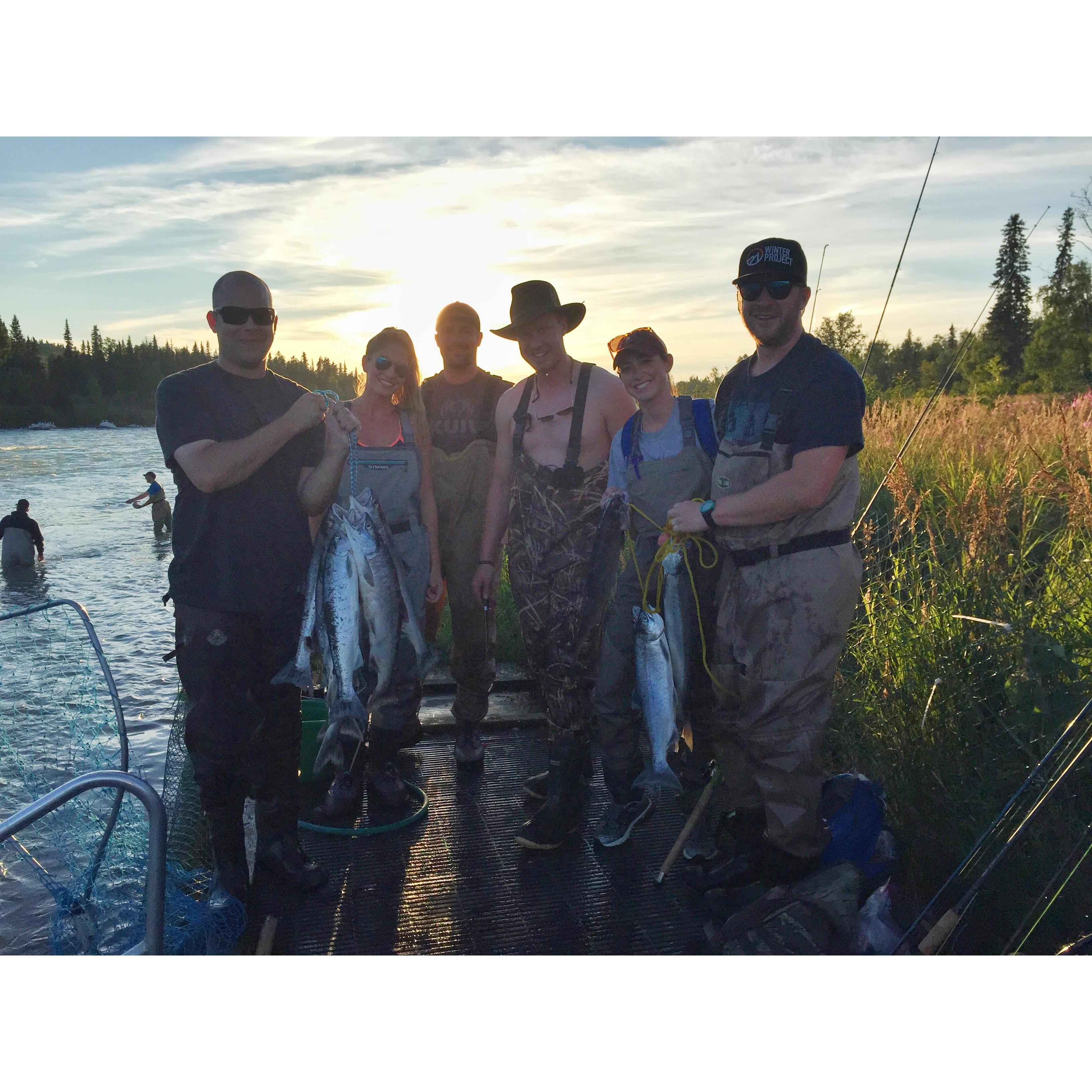 What Caitlin does best... out-fish Scottie