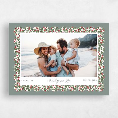Deep Sage, Green Holiday Card - Bloom Landscape