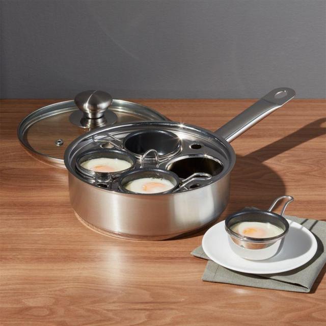 ZWILLING ® Demeyere Resto 4-Cup Stainless Steel Egg Poacher Set