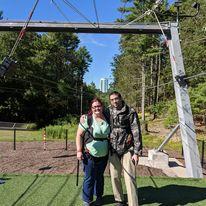 Ziplining at Foxwoods in Conneticut