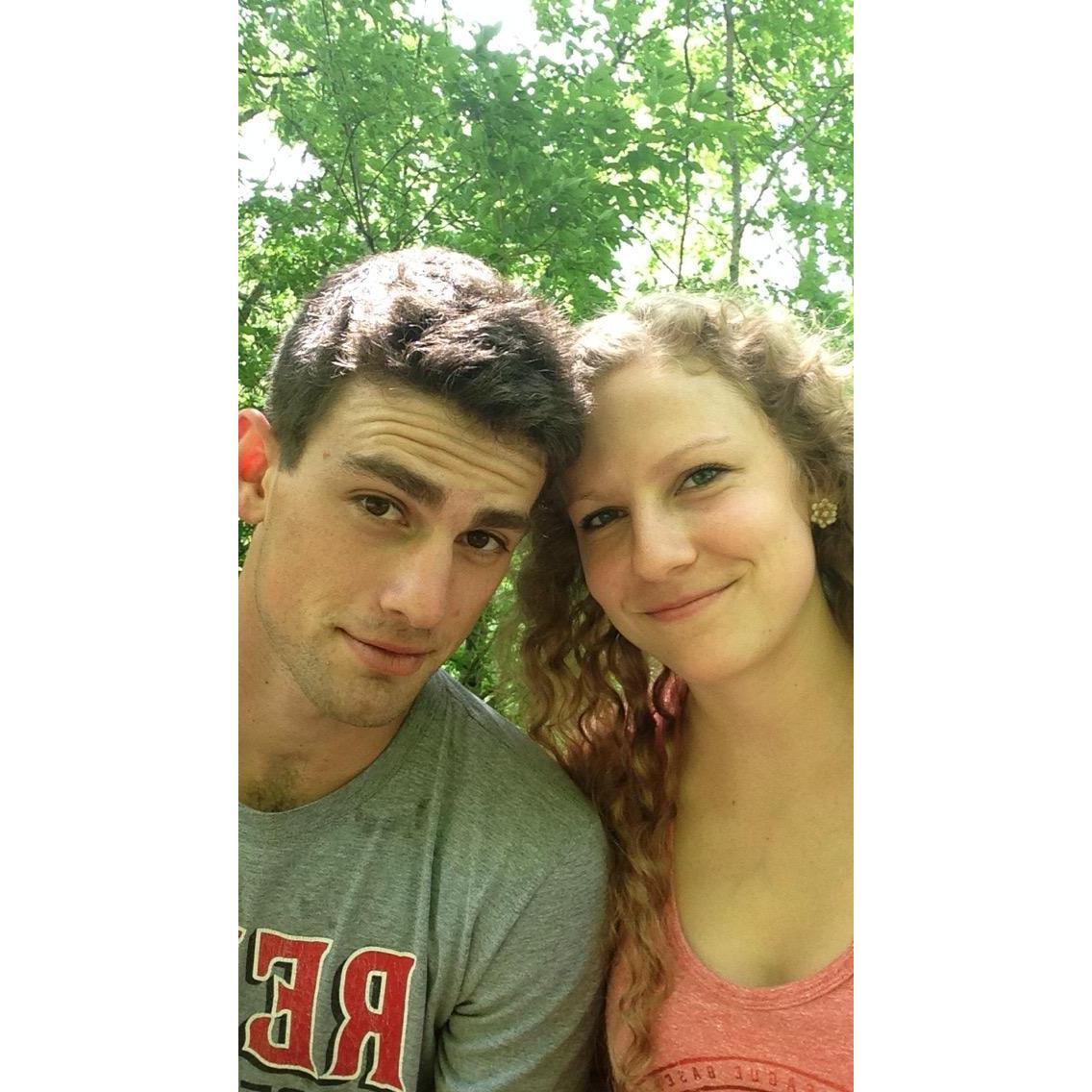 One of the first dates was hiking through a little forest in Loveland.