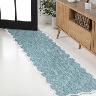 Alice Two-Tone Scalloped Indoor/Outdoor Runner