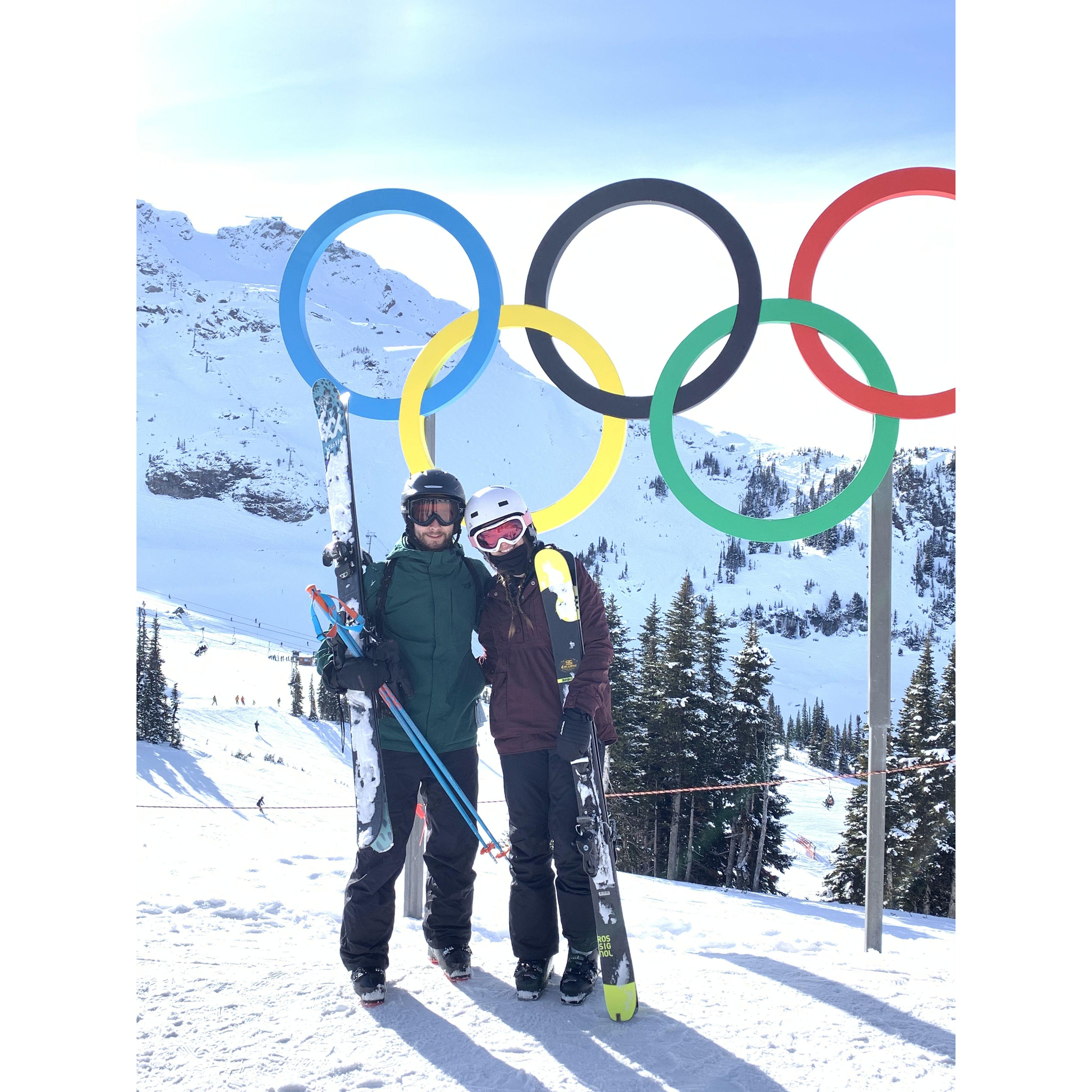 Our first time skiing together