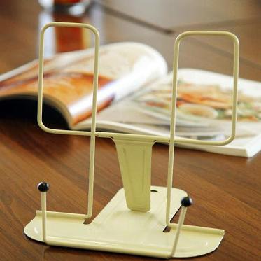Metal Book Stand - Ivory White