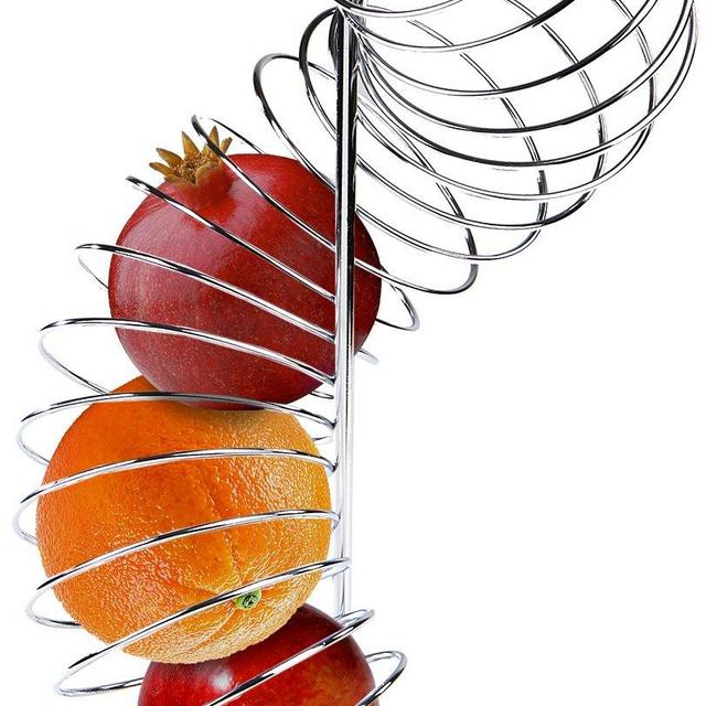 Mind Reader Spiral Fruit Basket, Stainless Steel