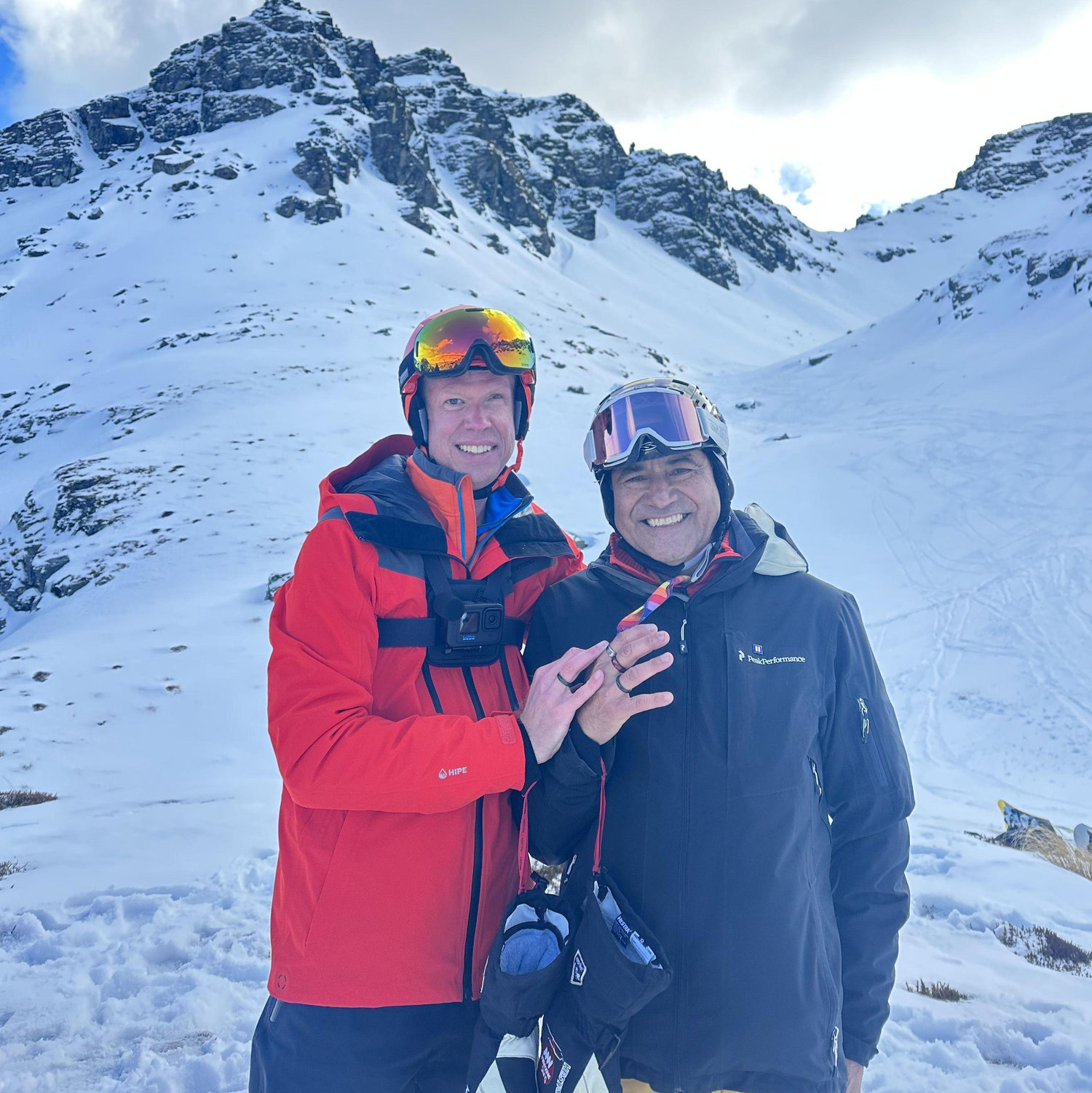 Our engagement on top of a mountain in New Zealand