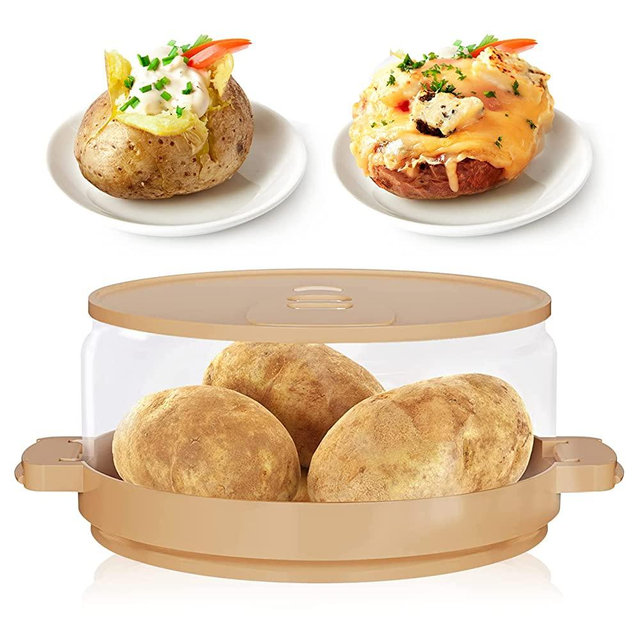 Baked Potato Microwave Cooker SEEN-ON-TV Cooks in Minutes Tender & Fluffy Spuds, Microwave Potato Cooker kitchen cooking must haves gadgets, Endless Potato-Possibilities Easy to Clean Dishwasher-Safe