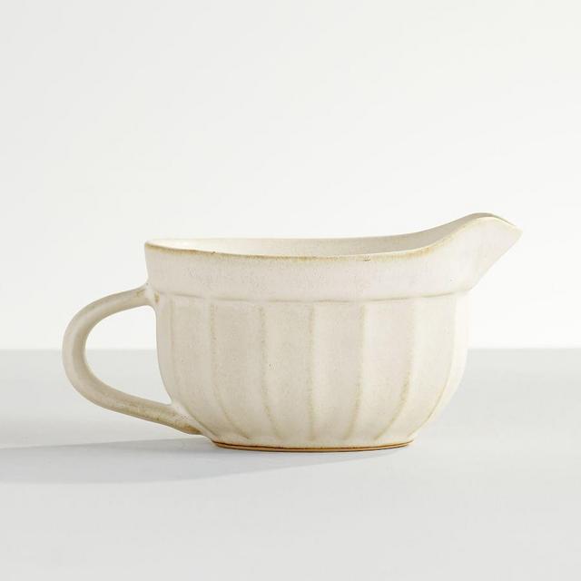 Mendocino Stoneware Gravy Boat - Ivory