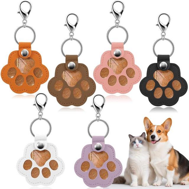 6PCS Keychain for Pet Lovers - Dog Hair Keychain & Hair Keepsake - Portable Fur Keepsake Cute Keychains for Backpacks, Heartfelt Memorial Gifts for Loss of Pet