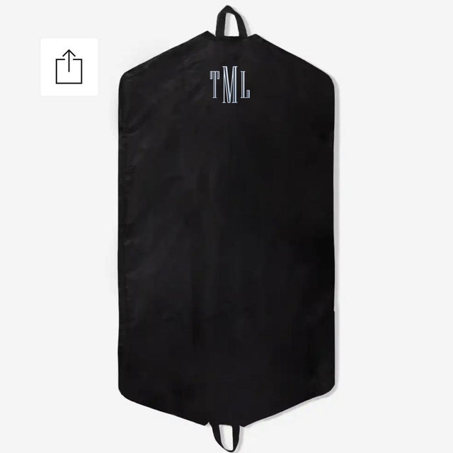 Monogrammed Packable Garment Bag