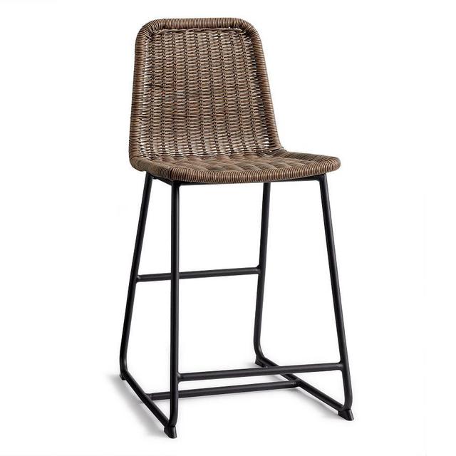 Plymouth Counter Height Bar Stool, Woven/Metal