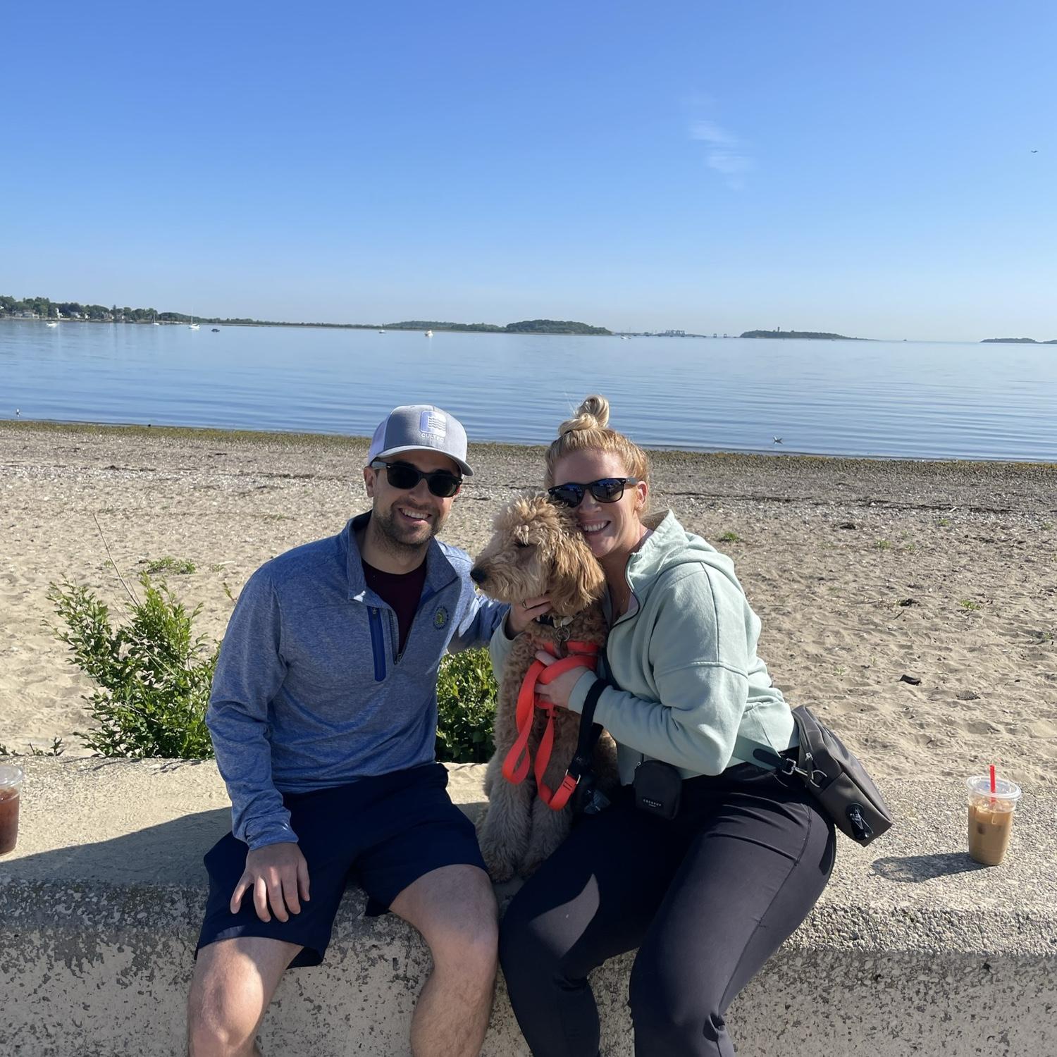 Fam beach walk 🤍