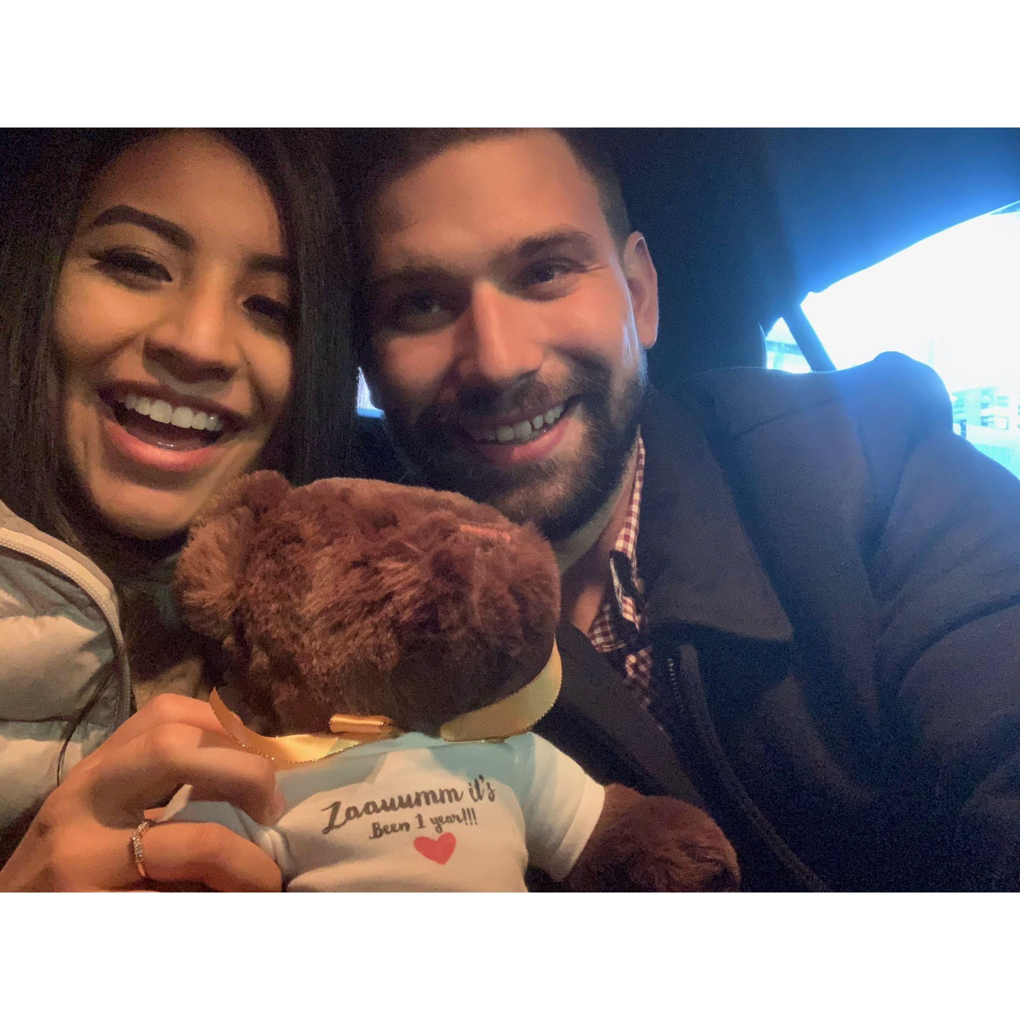 Our 1st year together, Nuestro primer año juntos