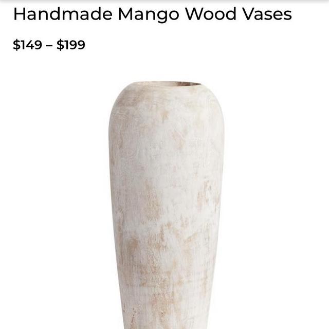Handmade Mango Wood Vase- Large
