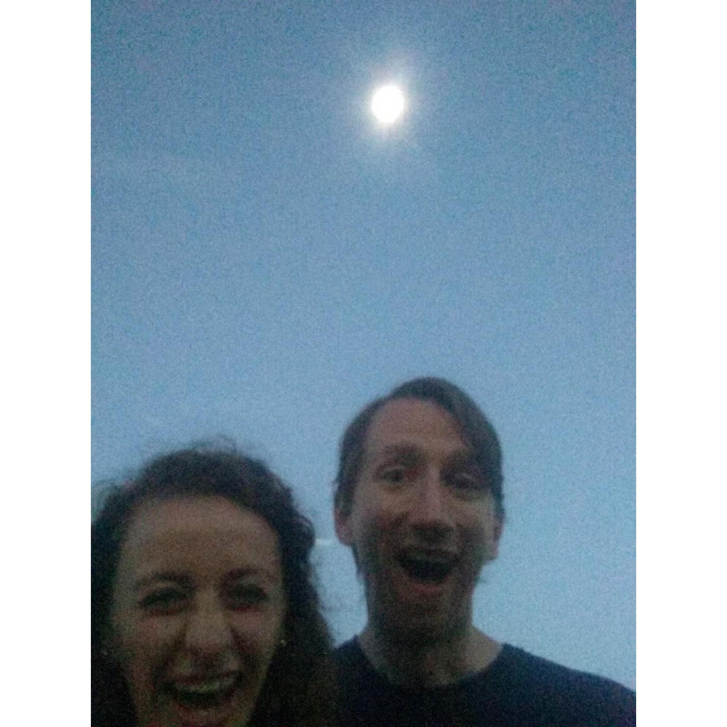 The solar eclipse! It was incredible, and no picture will ever do it justice....But we had to snap one anyway!