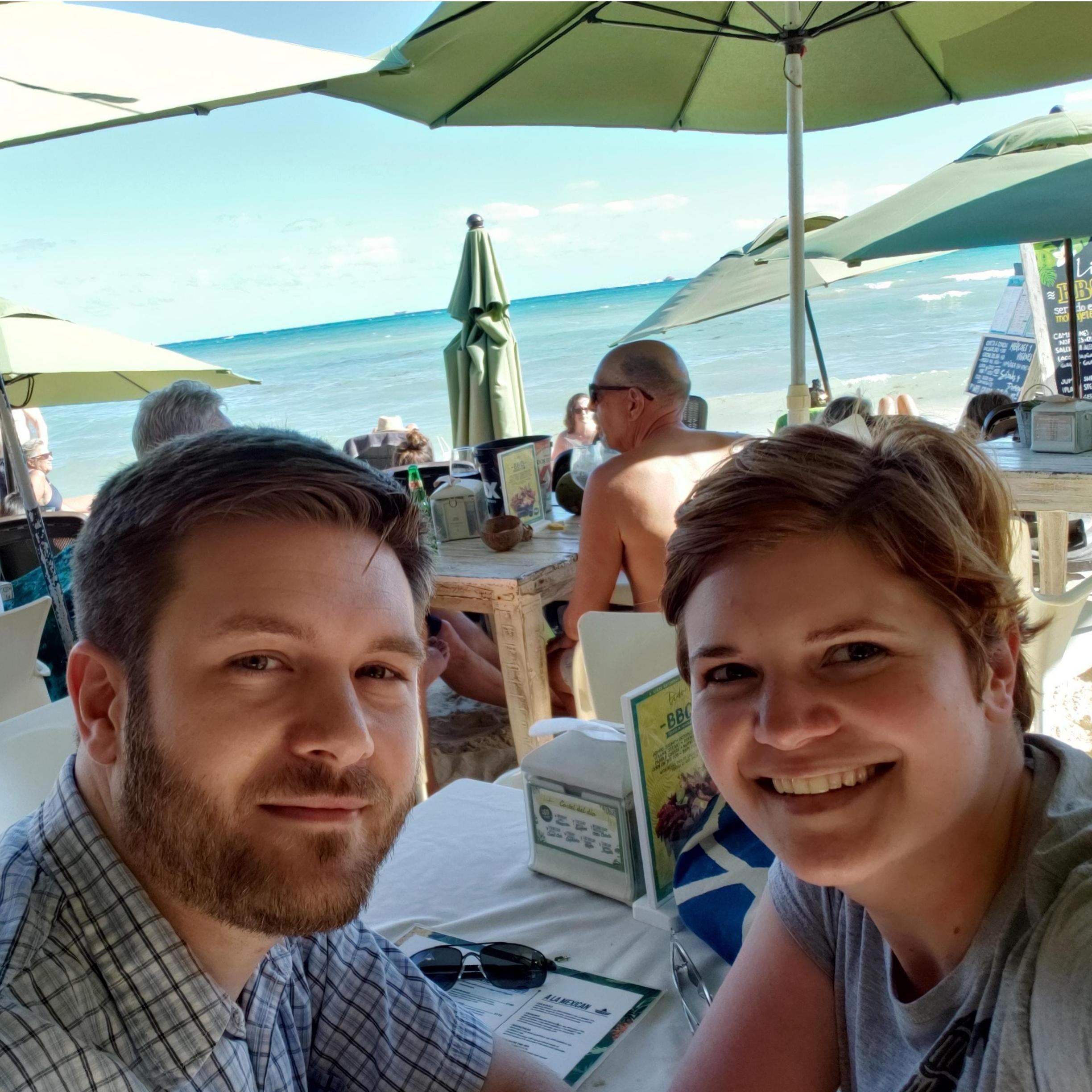 The first pic of us together - on vacation in Mexico!