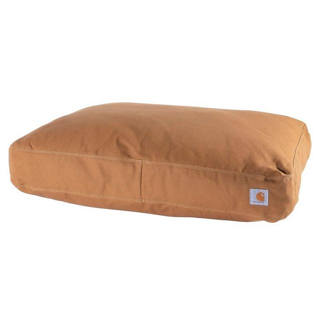 Carhartt Durable Canvas Pet Bed, Water Resistant Firm Duck Dog Bed, Carhartt Brown, Medium