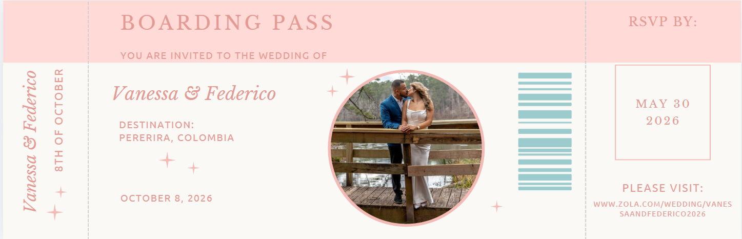 The Wedding Website of Vanessa Torres and Federico Ibarra