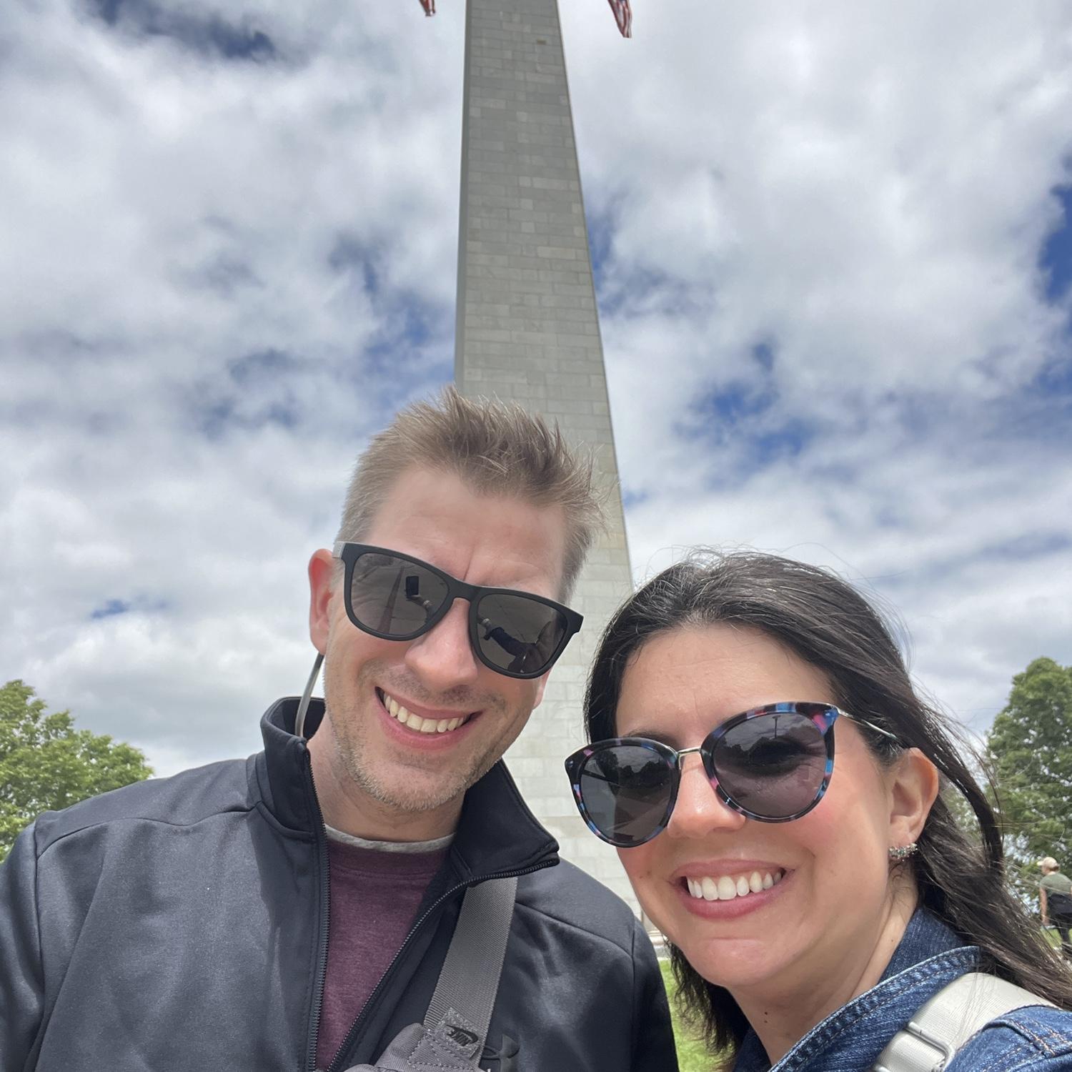 This photo was taken before we climbed the Bunker Hill Memorial behind us. The after photos are not nearly as nice!