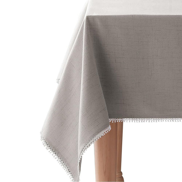 Lenox French Perle Solid Tablecloth, Dove - 60" W x 120" L