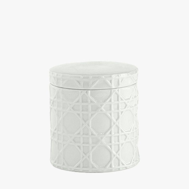 Lavoie Ceramic Cotton Jar, White