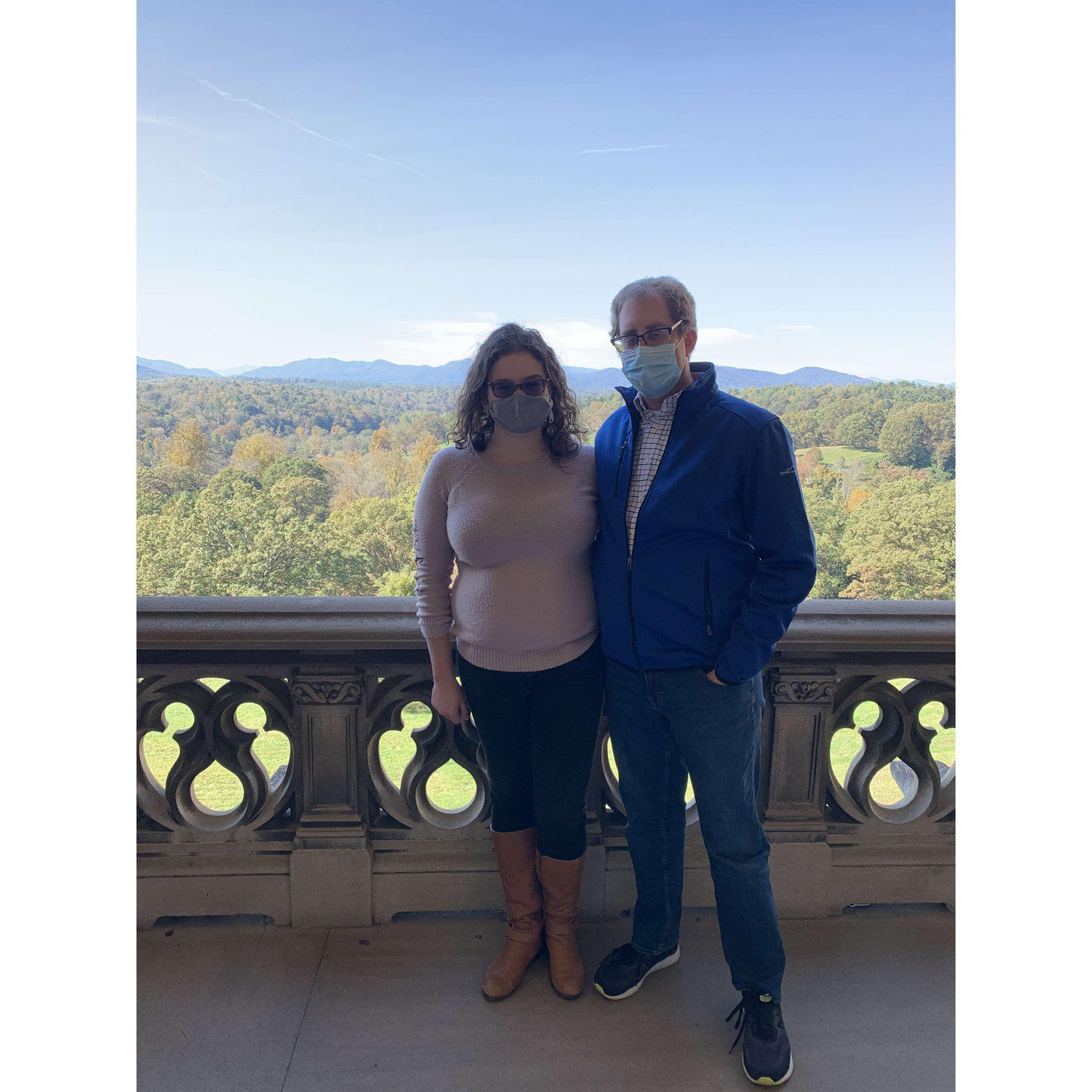 From a balcony at the Biltmore Estate
