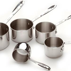 Groupe SEB - All-Clad 59917 Stainless Steel Measuring Cups Cookware Set, 5-Piece, Silver