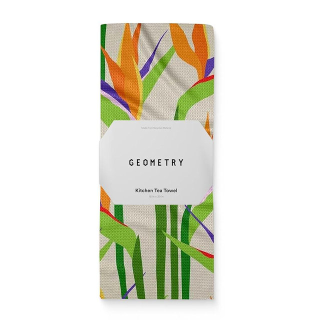 GEOMETRY Spring Kitchen Towels - Quick Dry Microfiber Cloth Spring & Summer Dish Towels for Kitchen Drying - Premium Quick Dry Towel - Paradise Blooming, 18" x 30" - 1-Pack