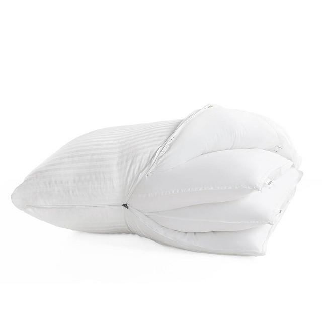 Bedsure Fluffy Adjustable Layer King Pillow - Soft Pillow King Size with Cotton Cover, Luxury Bed Pillows for Sleeping, Firm Pillows for Side, Back, Stomach Sleepers (Pack of 1)