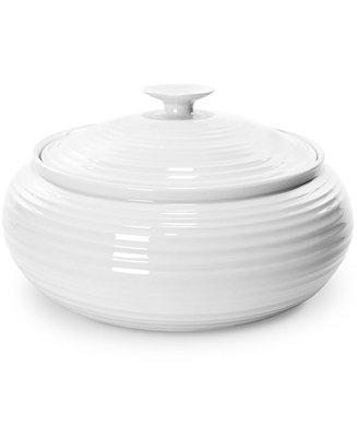 "Sophie Conran" White Low, Covered Casserole, 6 pt.