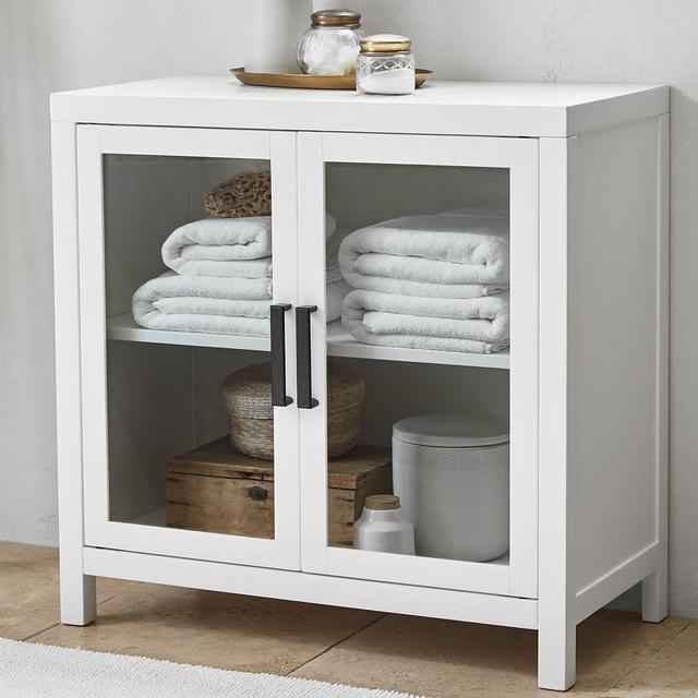 Austen Bath Cabinet Floor Storage, White