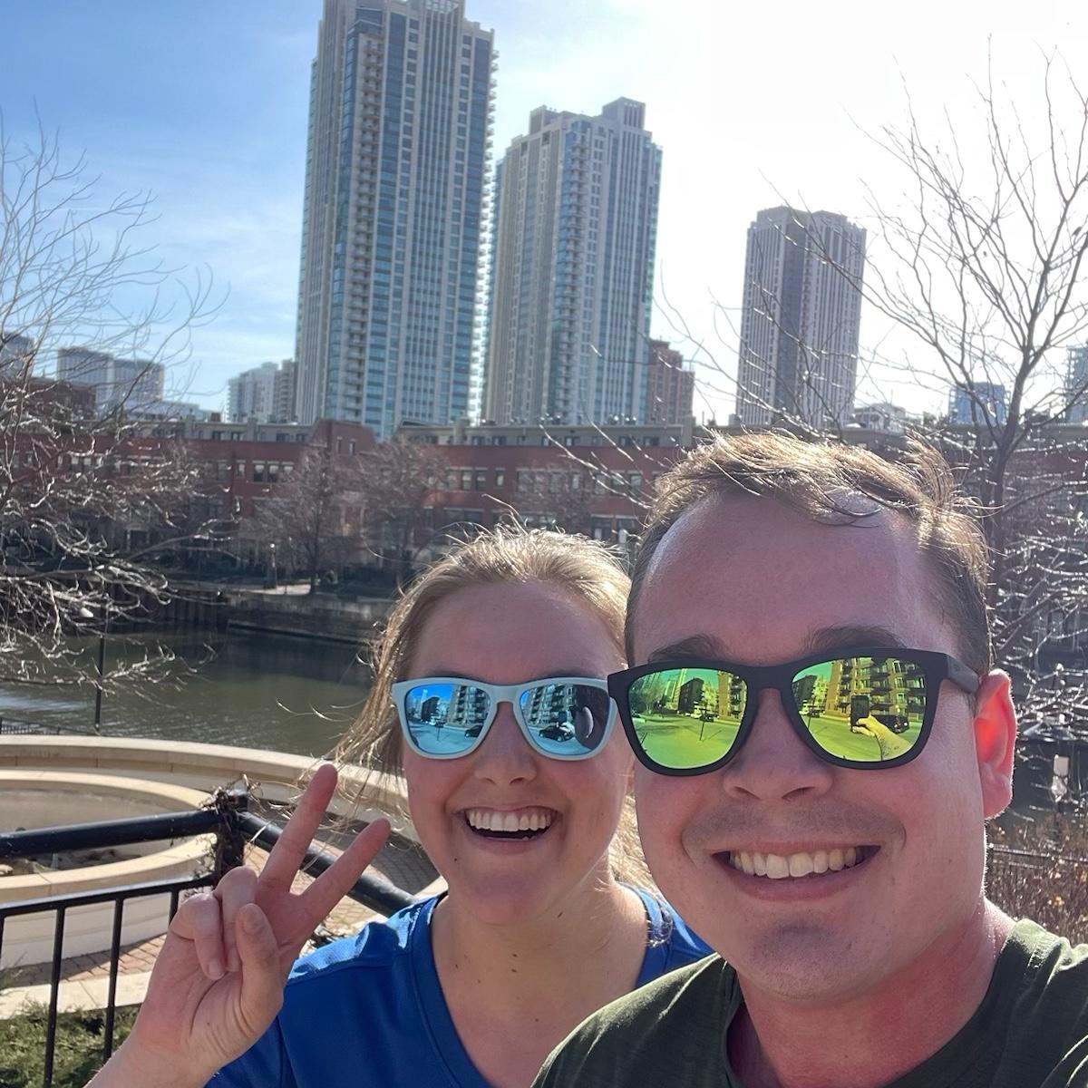 Running in Chicago while visiting our friends, Carli and Chris