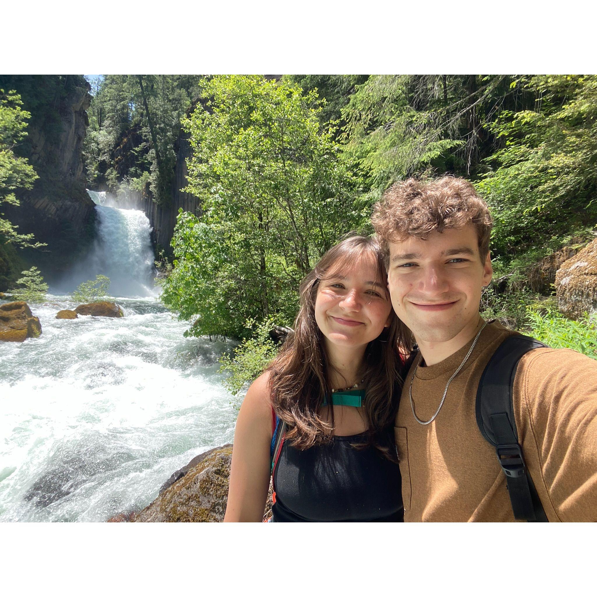 Here's the two of us at Toketee Falls in Oregon on an offday.
