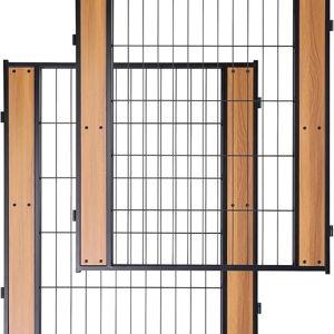Heavy Duty Dog Playpen 32 Inch Height - Natural Oak, 2 Panels