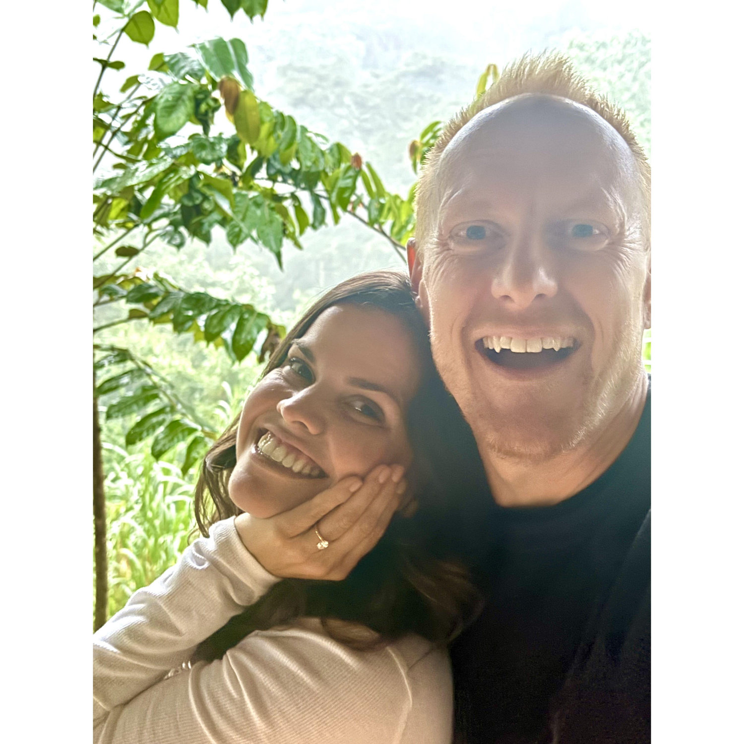 Post engagement (and post gorilla trekking) bliss