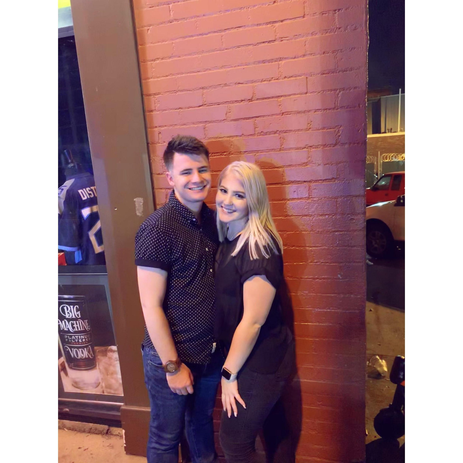 Fast forward to October of 2019! This was our last night in Nashville 😭 we have yet to go back. But we were SO EXCITED that Thomas was finally going to be able to leave the Army a week later!