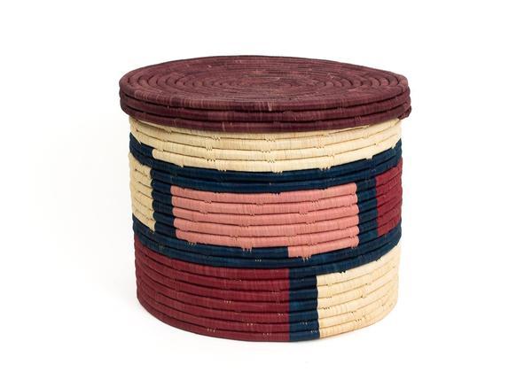 Kazi Large Burgundy Color Blocked Box