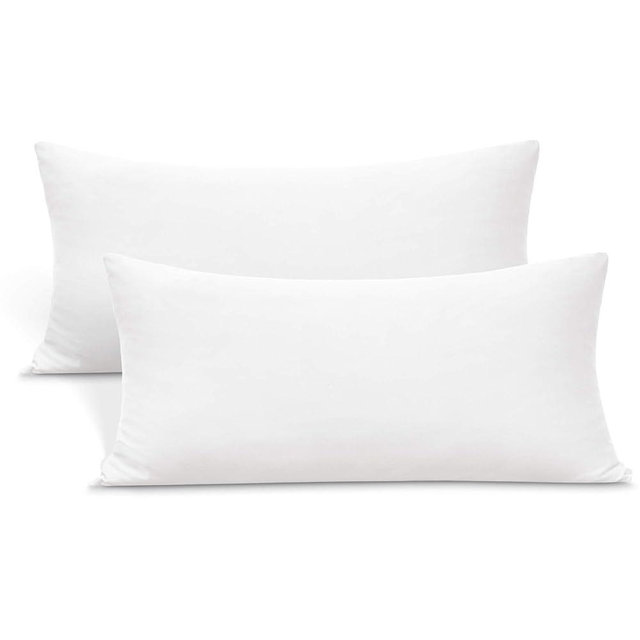 Stretch Toddler Pillowcases - Jersey Knit Travel Pillow Cases to Fit Pillows Sized 12x16, 13x18 or 14x20, Ultra Soft Envelope Closure, Small, Set of 2, White