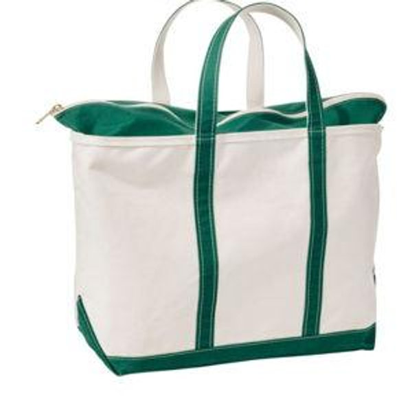 Boat and Tote with Rodgers monogram, Zip-Top, Large (Dark Green)