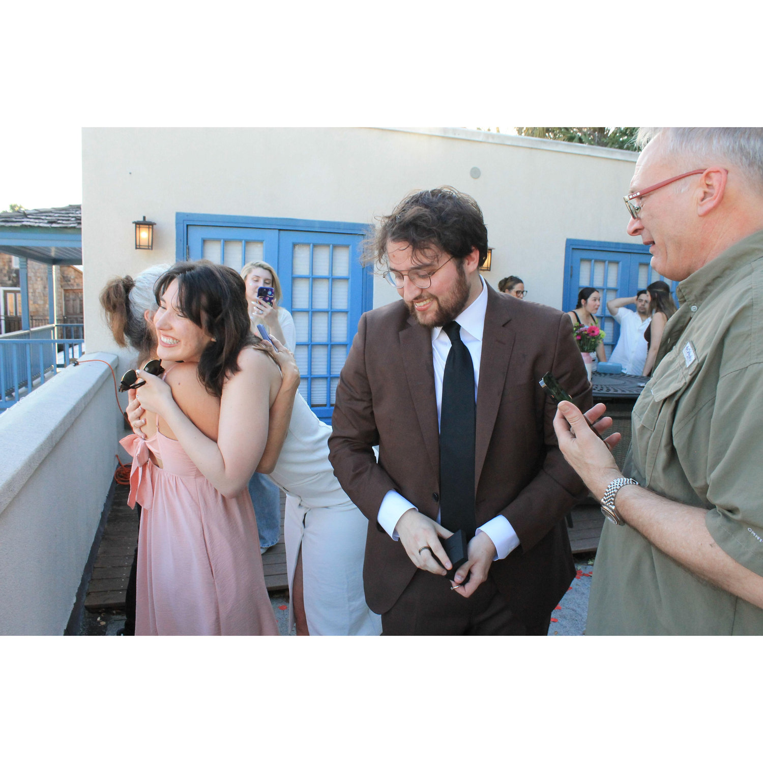 A beautiful moment captured of Ohara and her new MIL Becky and Gabriel with his new FIL Walter