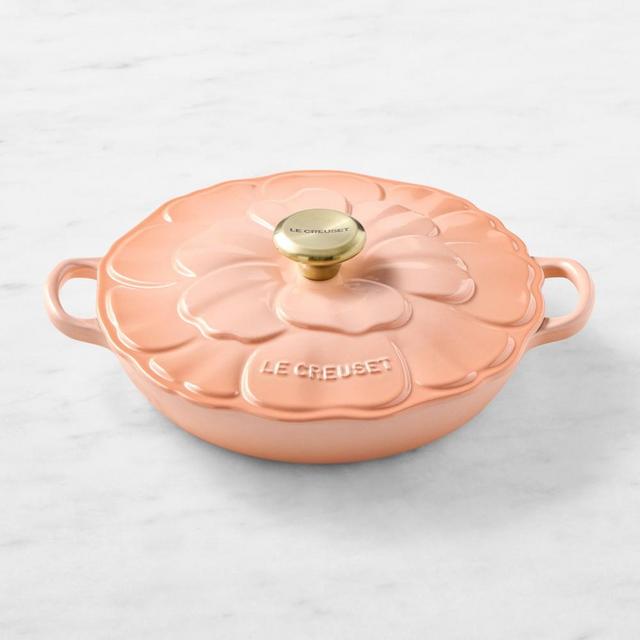 Le Creuset Signature Enameled Cast Iron Petal Braiser, 2 1/4-Qt., Peche