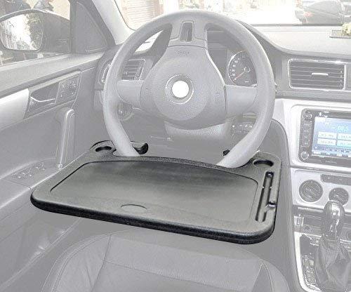 Cutequeen Trading car 1pcs Eating/Laptop Steering Wheel Desk Black(Pack of 1)